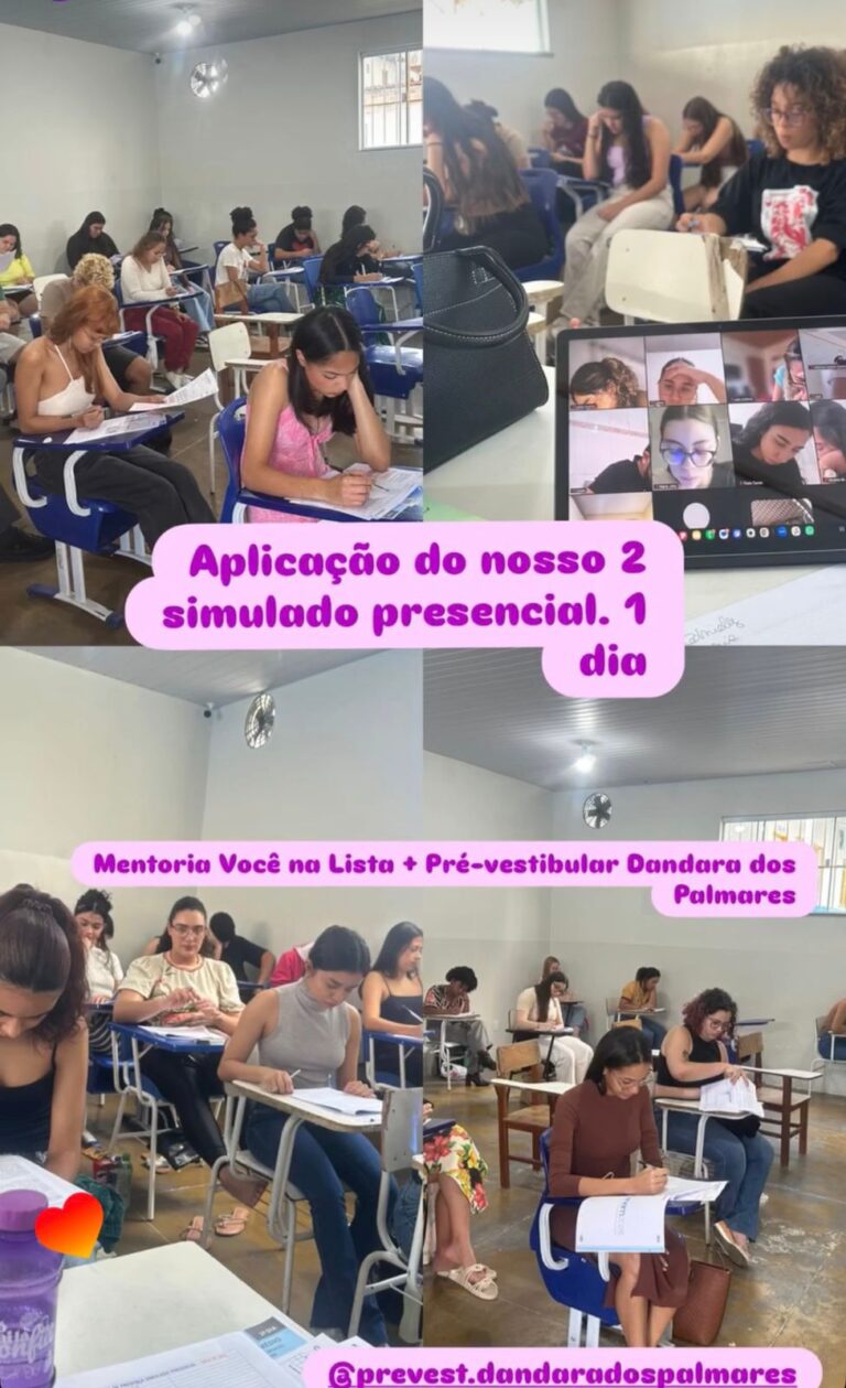 APLICAÇÃO DE SIMULADOS MENTORIA ENEM E VESTIBULARES VOCÊ NA LISTA 9